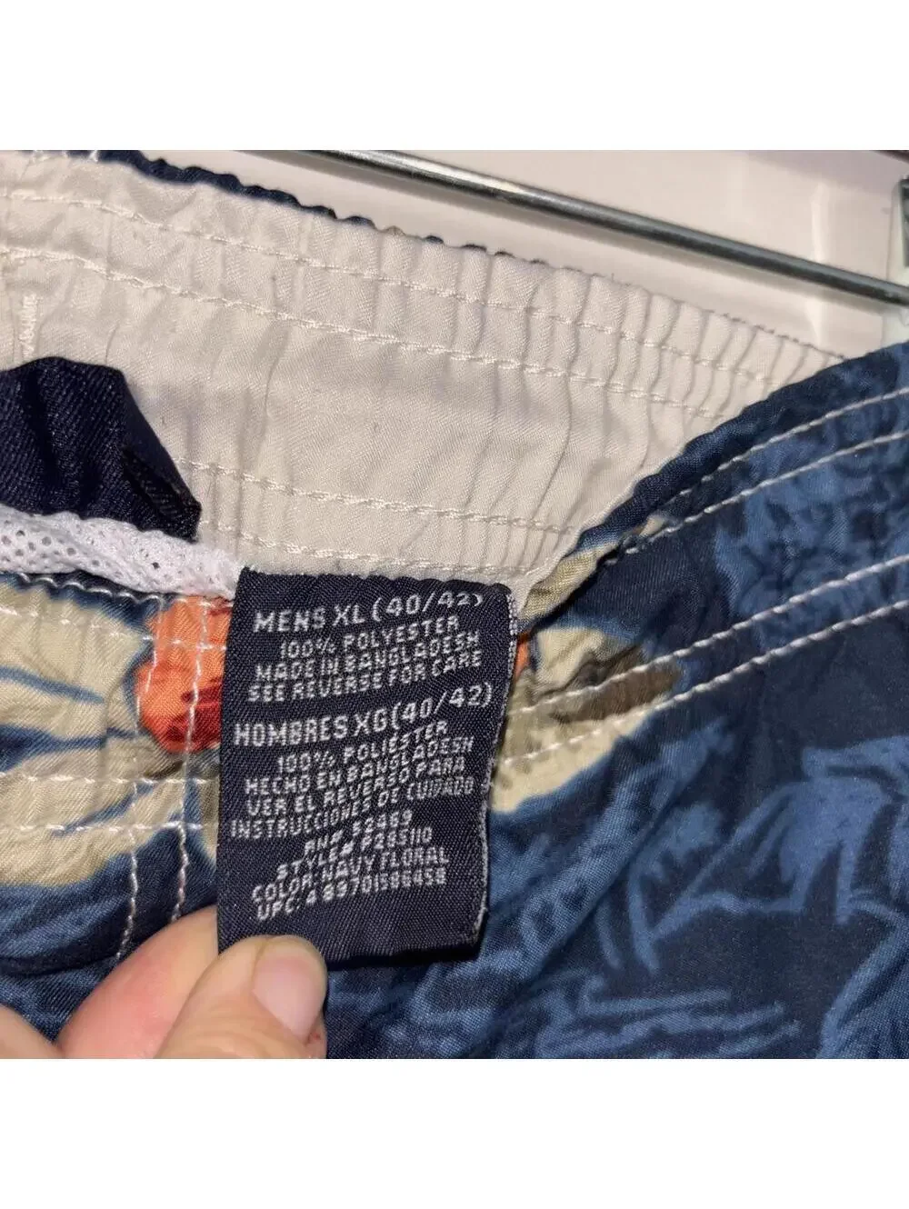 Men’s Puritan Navy and Floral Car Printed Swim Shorts Mesh Interior POCKETS